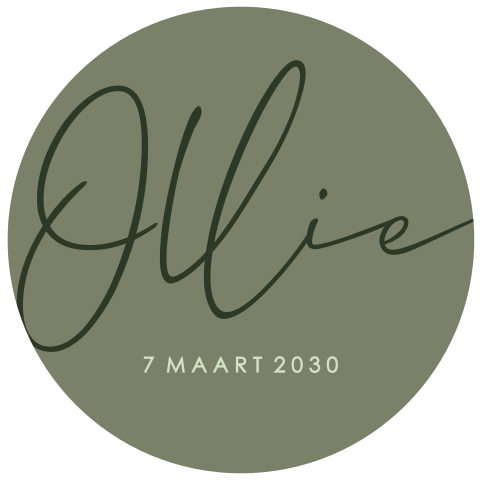 Stijlvol tuinbord voor jongen in groen