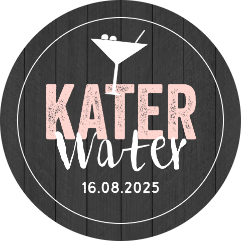 Katerwater verjaardag 50 jaar met cocktailglas