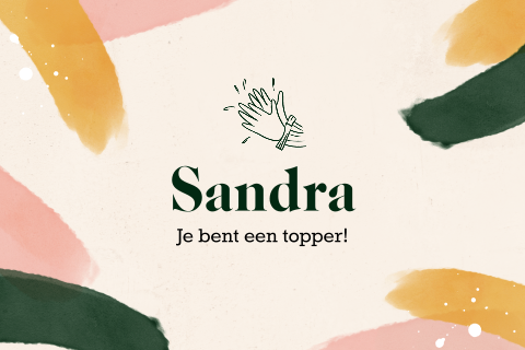 Wenskaart voor Nationale Secretaressedag met stoere verfstrepen