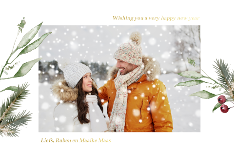 Folie kerstkaart met foto