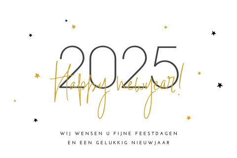 Zakelijke kerstkaart feestelijke uitstraling met goudlook
