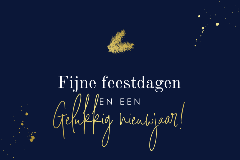 Zakelijke kerstkaart chique uitstraling met goudfolie