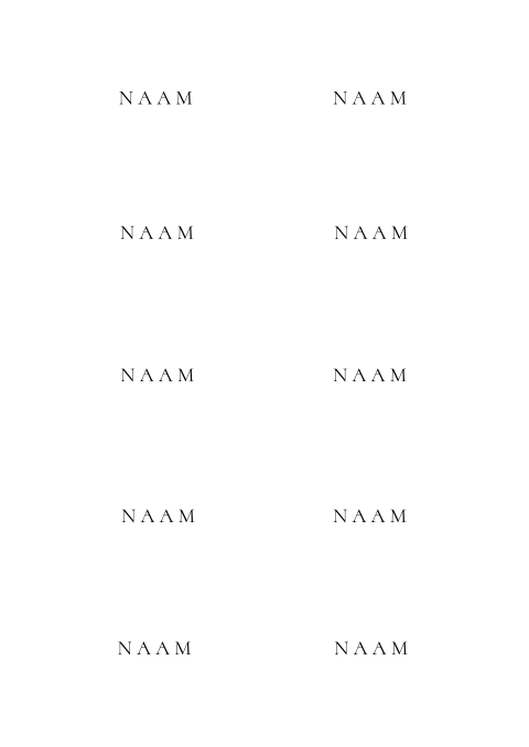 Naamkaartjes met minimalistisch design