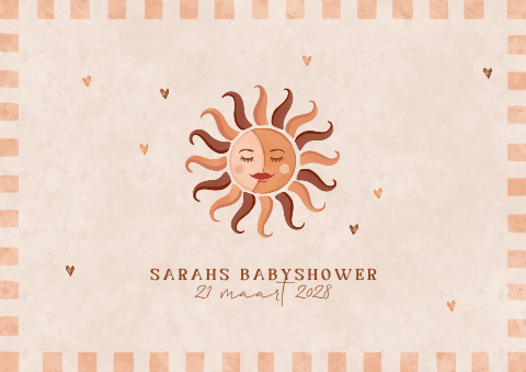 Babyshower placemat Mexican sun terracotta