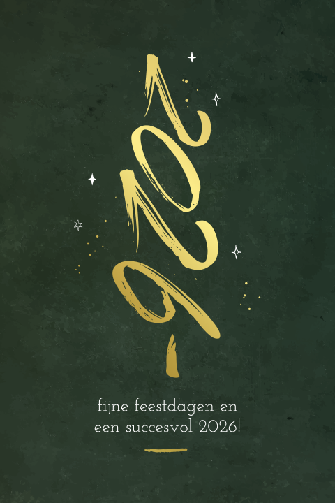 Stijlvolle zakelijke kerstkaart met goudfolie