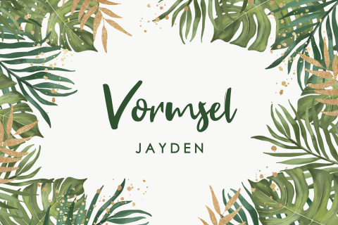 Stoere jungle uitnodiging vormsel