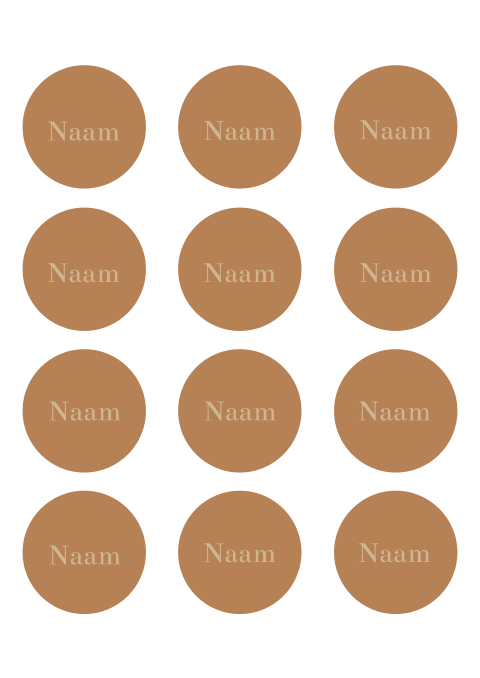 Naamkaartjes bruiloft met minimalistisch design in bruintinten