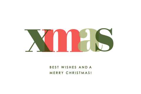 Zakelijke kerstkaart typografisch
