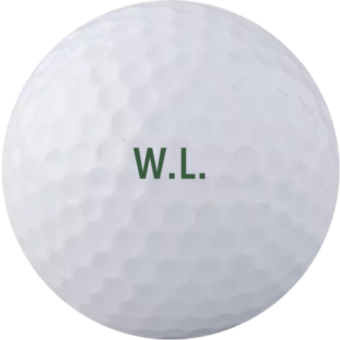 Golfballen met intialen