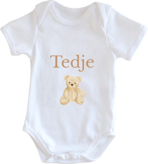 Kraamcadeau rompertje met teddy beertje