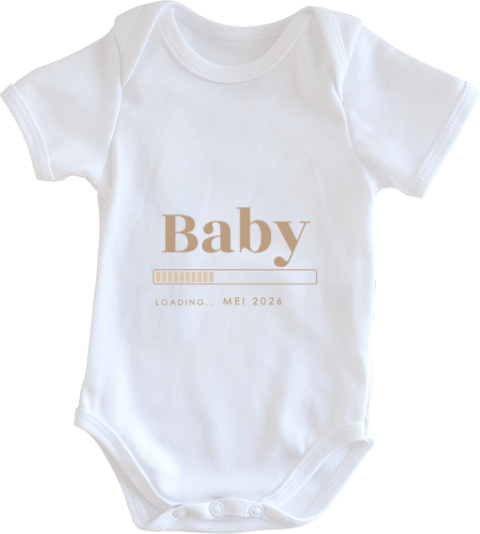 Zwangerschapsaankondiging katoenen rompertje baby loading