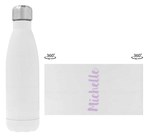Rvs-fles met naam