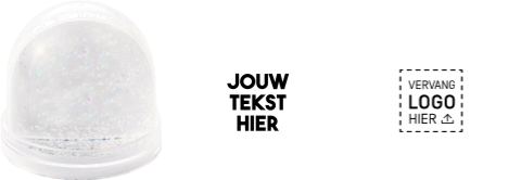 Snowglobe met tekst en logo aanpasbaar