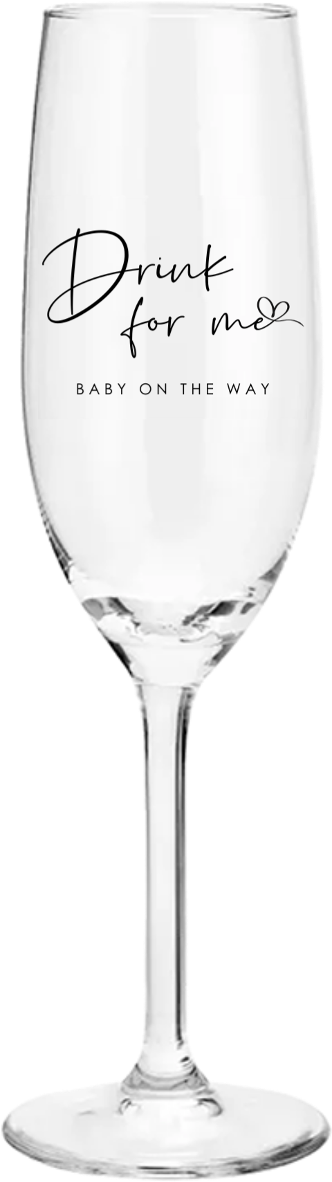 Zwangerschapsaankondiging kerst champagneglas bedrukken