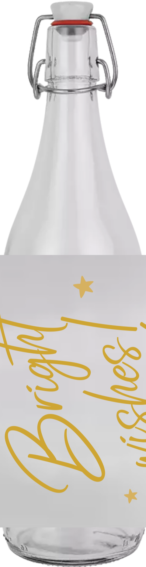 Relatiegeschenk kerst glazen waterfles bedrukken