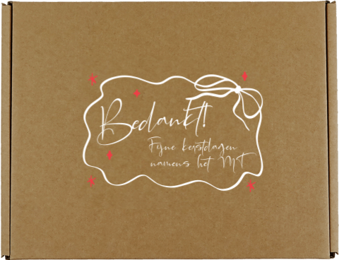 Cadeaudoos kraft met bedankt