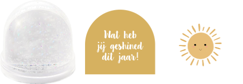 Snowglobe met aanpasbare tekst en zon