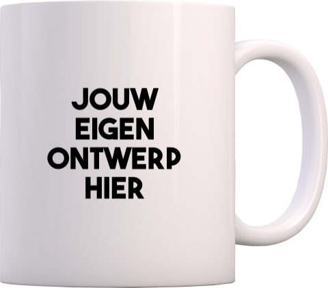 Mok met eigen tekst of afbeelding