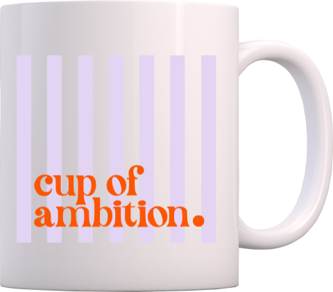Mok met cup of ambition quote als inspirerend relatiegeschenk