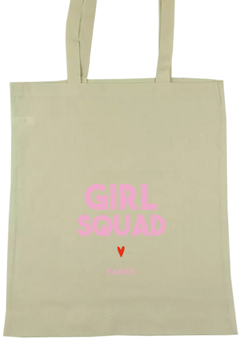 Linnen tasje Girl squad