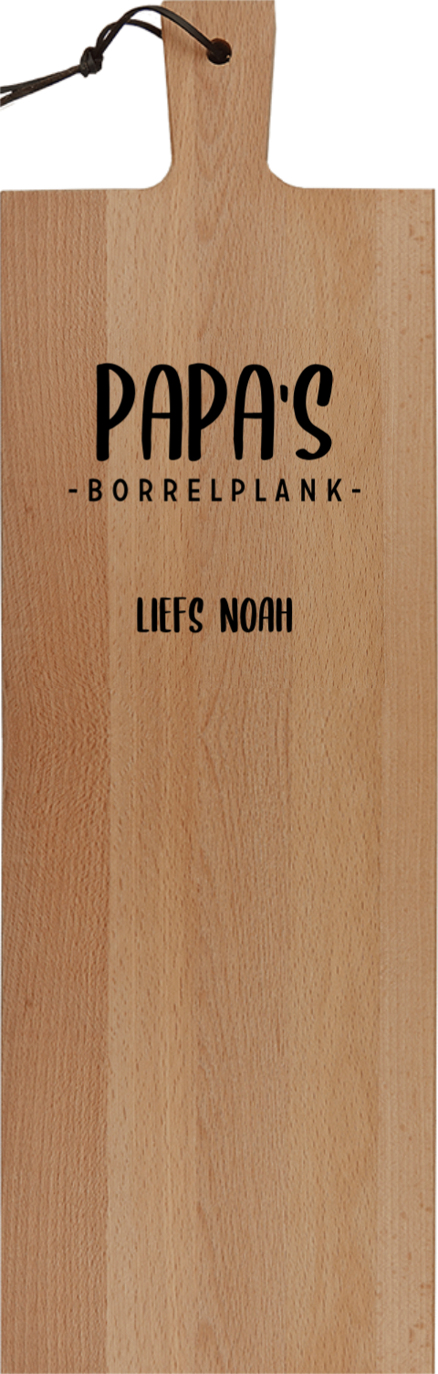 Borrelplank met tekst voor Vaderdag | Staand