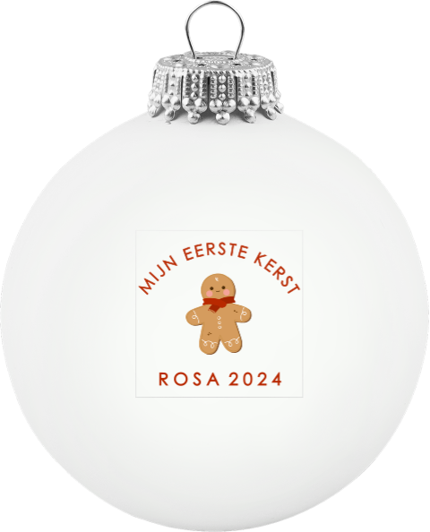 Mijlpalen baby kerstbal bedrukken eerste Kerst