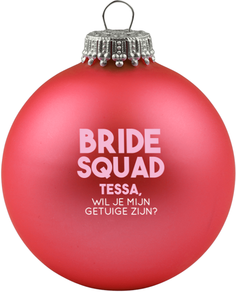 Getuige vragen gepersonaliseerde kerstbal bride squad