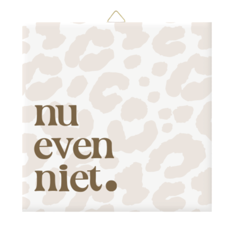 Tegeltje met oranje luipaardprint