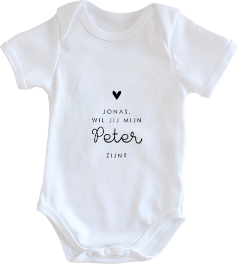 Romper peter vragen met hartje
