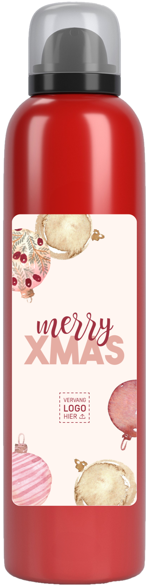 Relatiegeschenk kerst doucheschuim met logo
