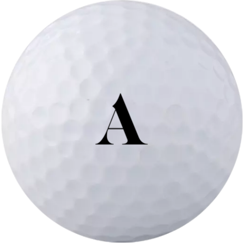 Golfballen met initiaal