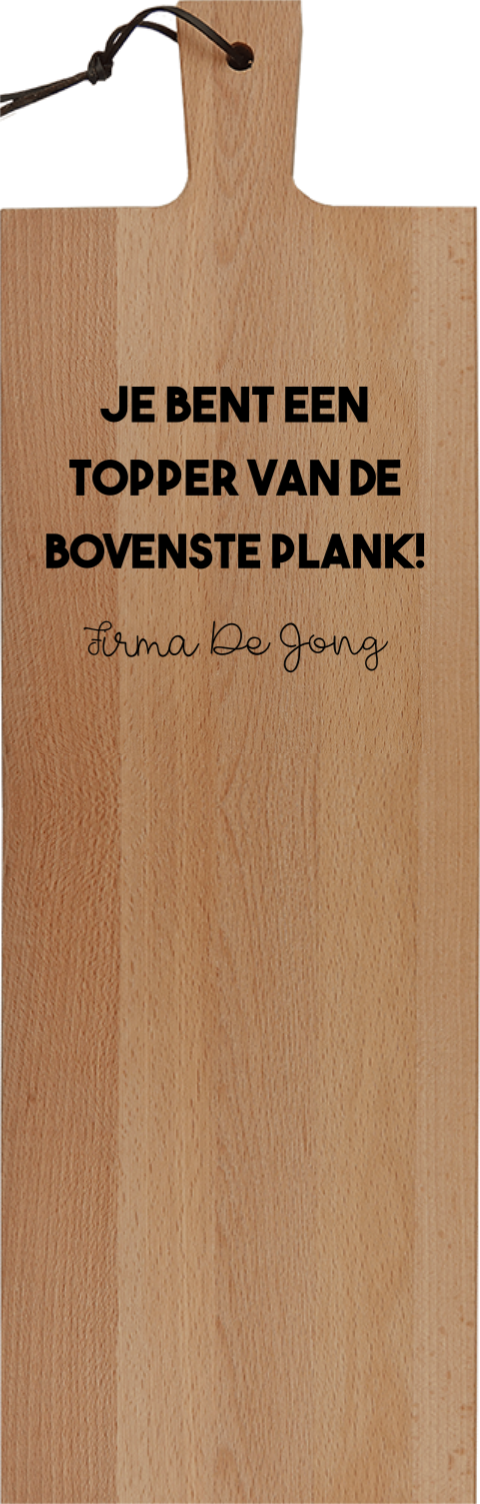 Borrelplank Toppertje tekst aanpasbaar