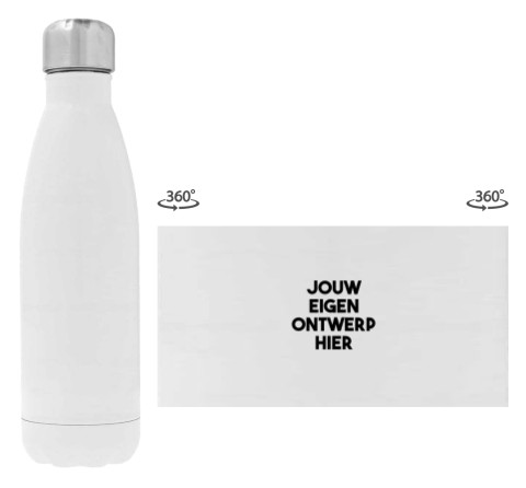 Rvs-fles met eigen ontwerp