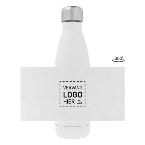 Rvs-fles met logo