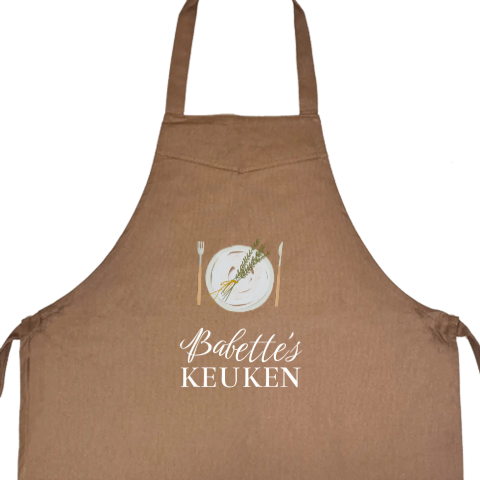 Kookschort bedrukken met naam