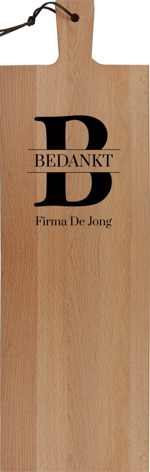 Borrelplank Bedankt tekst aanpasbaar