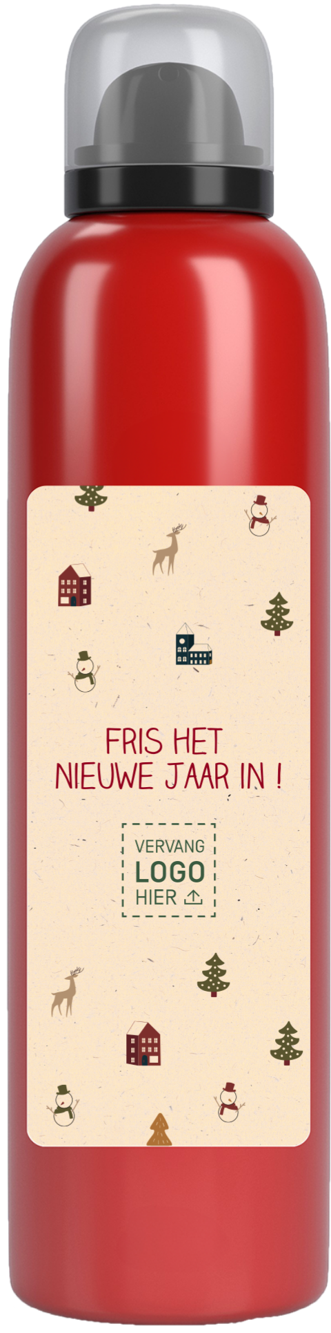 Kerst-relatiegeschenk doucheschuim met logo