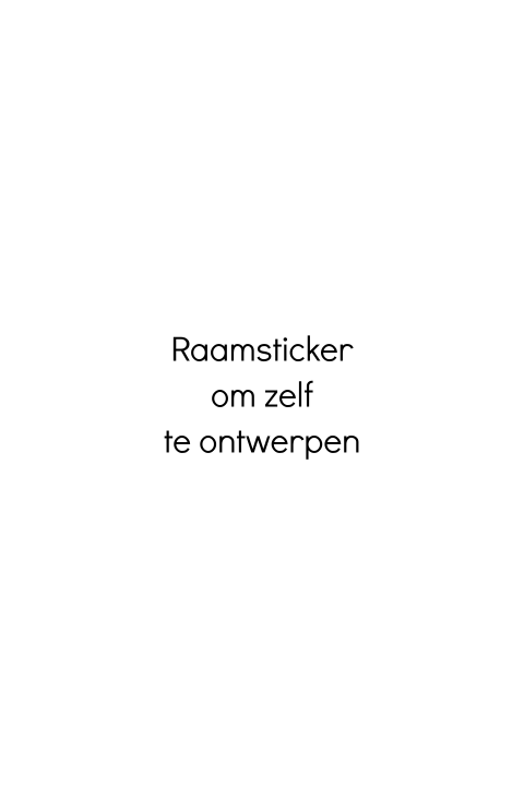 Blanco staande raamsticker