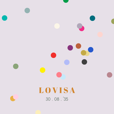 Feeselijk gevouwen confetti kaartje