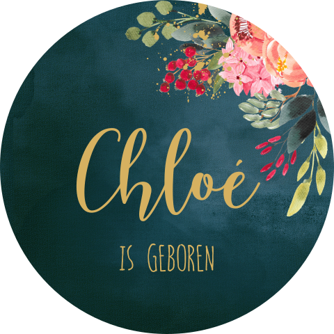 Raamsticker met bloemen voor een meisje