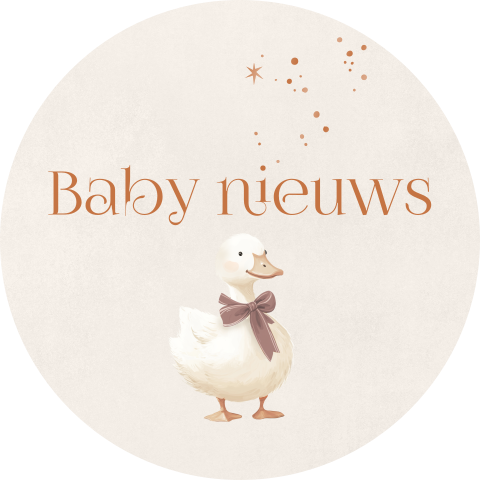 Grijze sluitsticker met een eend