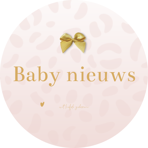 Roze met witte sluitsticker voor een meisje
