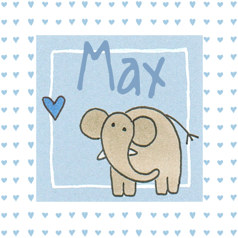 Lieve kaart met olifant