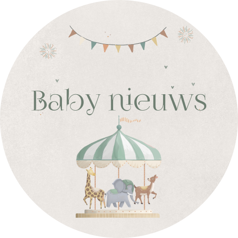 Grijze sluitsticker met draaimolen