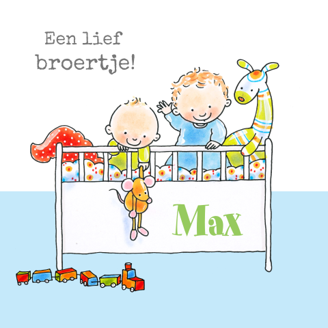 Geboortekaartje voor een tweede kindje - Pauline Oud