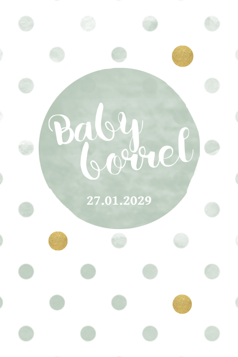 Pastel groen kraamfeest kaartje