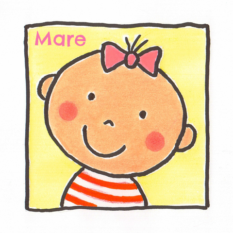 Vrolijk geboortekaartje voor meisjes baby