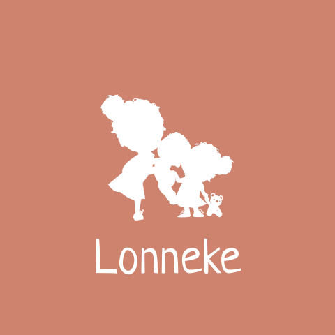 Geboortekaartje voor een 3e kindje met zussen kus