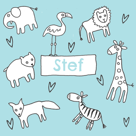 Dieren geboortekaartje met dierentuindieren voor jongetje