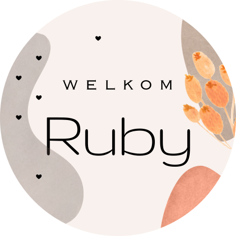 Raamsticker meisje met hartjes en  geometrische vormen